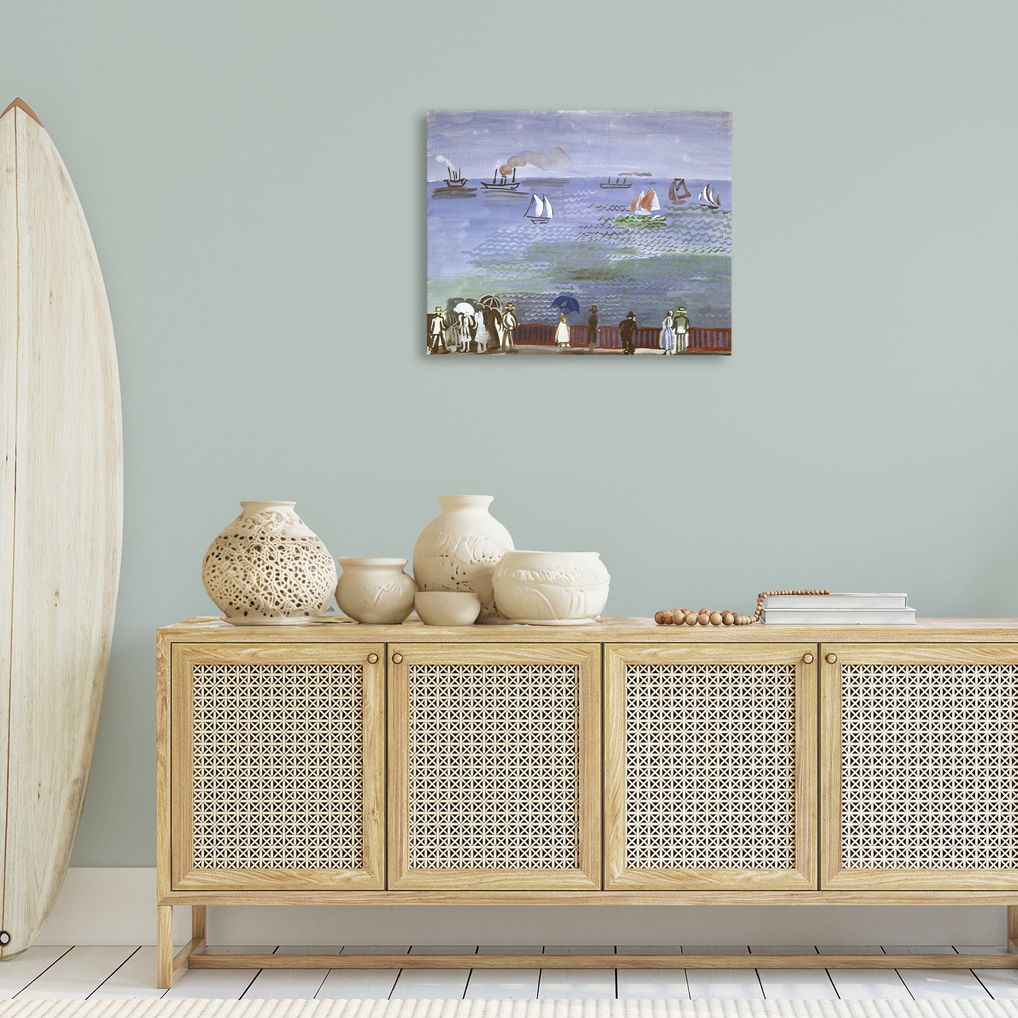Stupell Industries Classic Raoul Dufy Nautical Scene Landscape & Nature Painting Wrapped Canvas Art Print Wall Art, 30 x 24