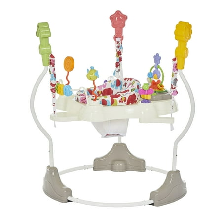 Dream On Me Zany Activity Center Bouncer in Elephant Print