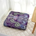 thumbnail image 3 of Retro Paisley Floral Pillow&nbsp;– 22x22 Inch Large Floor Cushion, Dutch Velvet, Soft Support for Yoga, Meditation & Tatami Seating (Chic), 3 of 7