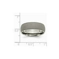 thumbnail image 2 of Gem & Harmony Mens Titanium 7mm Stone Finish Wedding Band Ring for Men, 2 of 6