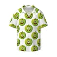 thumbnail image 2 of Lsque Happy Fruit print Men's Cuban Collar Short Sleeve Shirt Summer Beachwear Casual Button Down Fashionable Vacation Leisure Shirt-XX-Large, 2 of 7