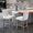 Beige#84, variant on Dining Sets Contemporary Velvet Upholstered Barstools with Button Tufted Decoration and Wooden Legs, and Chrome Nailhead Trim, Leisure Style Bar Chairs,Bar stools, Set of 2 (Beige),SW2002BG,Kitchen S