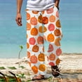 thumbnail image 3 of HCURIBAD Baggy Pants, Pants for Men Men's Casual Pants Halloween Pumpkinhead Beach Pants with Pockets 2024 New, Halloween Pants, Halloween Pajamas, (Clearance) D XL, 3 of 5