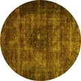 thumbnail image 1 of Ahgly Company Machine Washable Indoor Round Persian Yellow Traditional Area Rugs, 7' Round, 1 of 4