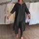 thumbnail image 2 of Traje de dos piezas de moda 2025 para mujer: top de manga larga irregular y pantalones de pierna ancha. Conjunto informal de estilo oriental., 2 of 5