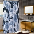 thumbnail image 6 of Small Stall 36"x72" Blue and White Floral Shower Curtain Set with Hooks,Watercolor Gentle Colors Flowers Bathroom Curtain,Modern Minimalist Waterproof Bath Curtain for Bathroom Decor, 6 of 6