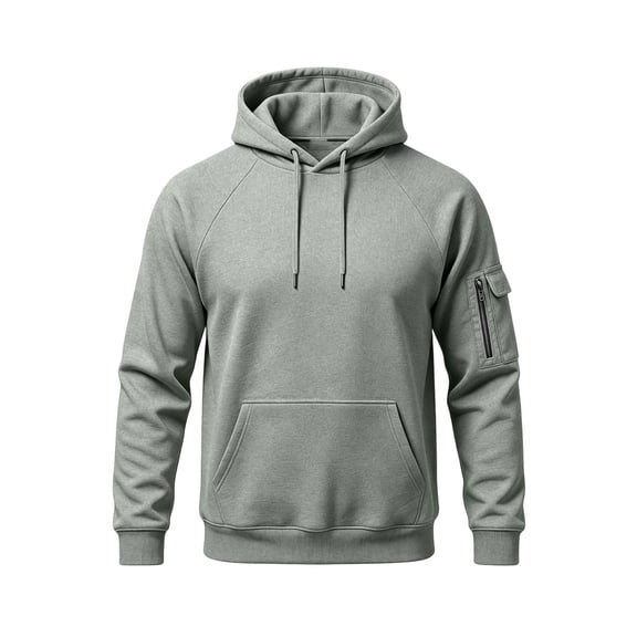 Men's Hoodie, Solid Color Long Sleeve Drawstring Loose Fit