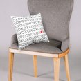 thumbnail image 4 of Xs Hearts and Os Double Sided Throw Pillow - 2 Sizes, 4 of 5