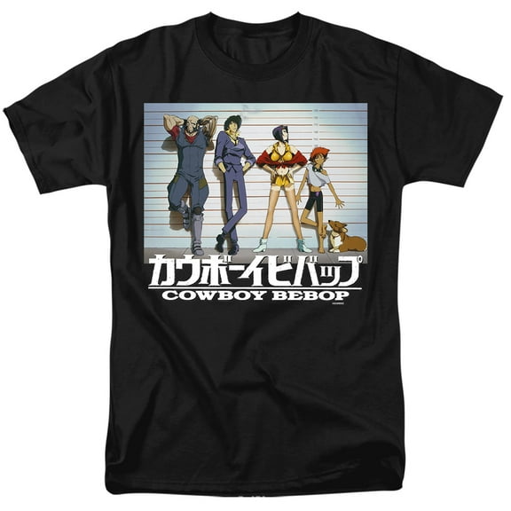 Cowboy Bebop Crew Line-Up Unisex Adult T Shirt, Black, 4X-Large