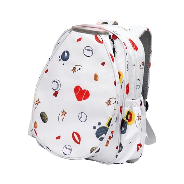 Mochila de tenis, bolsa de raqueta de gran capacidad con compartimento para zapatos, portátil, suave, con cremallera, correa ajustable, mochila de bádminton