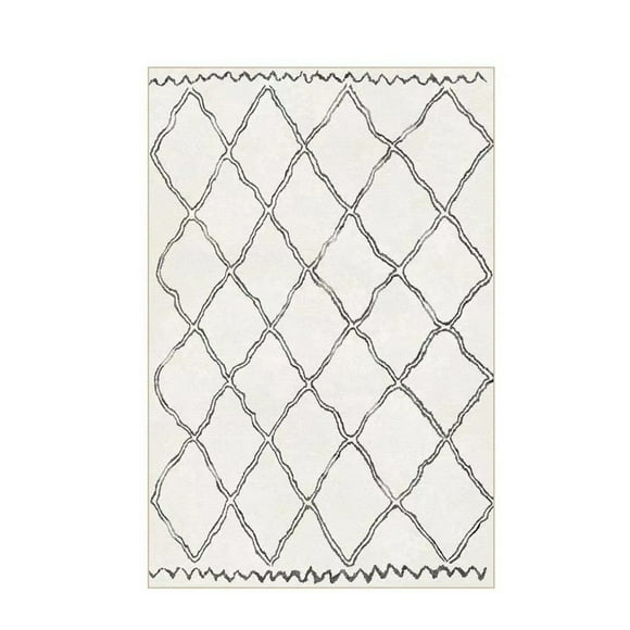 Yuarrent Alfombras a rayas Patrón similar a la Cachemira Manta de noche decorativa grande Alfombra antideslizante simple Dormitorio Decoración para el Decoración del hogar tipo 1 50*80 cm Yuarrent HA071829-02