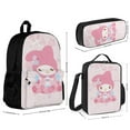 thumbnail image 5 of Kuromi And My Melody 3 Piece Backpack Set With Lunch Box And Pencilcase Casual Bookbag, 5 of 6