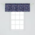 thumbnail image 2 of Ambesonne Dark Blue Window Valance, Snowflakes Xmas Art, 54" X 18", Multicolor, 2 of 3