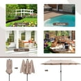 thumbnail image 7 of Autlaycil 13 FT Patio Umbrella with Sun Protection & Easy Crank for Deck Pool Patio, Khaki, 7 of 7