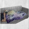 thumbnail image 6 of Lantern Soft Flannel Fleece Throw Blanket, Street in a Sinister Violet Environment Raven on a Branch Night, Cozy Plush for Indoor and Outdoor Use, 60" x 80", Violet Multicolor, by Ambesonne, 6 of 6
