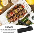 thumbnail image 4 of BBQ Skewer Tool | Outdoor Barbecue Stainless Steel Skewer with Easy-Clean Plastic Handle | Meat Seafood Vegetable Grilling Accessory | 1 Pack | Durable Long-Lasting Barbeque Stick, 4 of 6