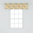 thumbnail image 2 of Ambesonne Skull Window Valance, Colorful Floral Gothic Item, 54" X 12", Earth Yellow Sea Blue, 2 of 3