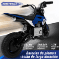 thumbnail image 3 of Mini Moto Cross Infantil Electrica Honey Whale BDQ- 6988 Azul, 3 of 7