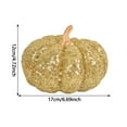 thumbnail image 2 of Halloween Pumpkins Artificial Pumpkins Plastic Pumpkins Faux Pumpkins Sparkly Pumpkins Pumpkins for Decorating Artificial Glitter Pumpkin Halloween Thanksgiving Props Accessories Fake Pumpkin Decor, 2 of 7