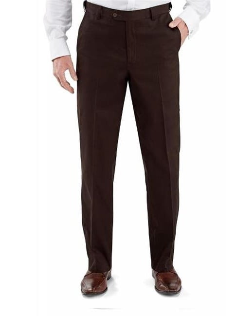 28 Inseam Mens Plain Front Cotton 