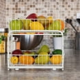 thumbnail image 5 of 2 Tier Kitchen Slide Out Cabinet Organizer Multi-purpose Storage Basket, 5 of 5