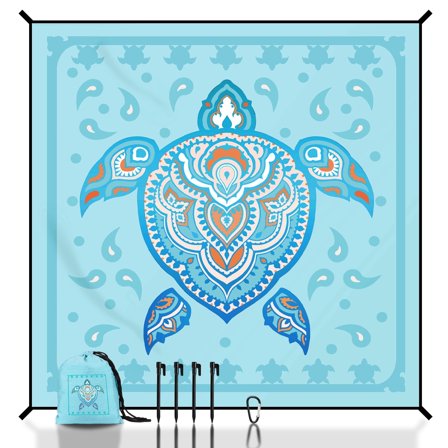 Beach Blanket Waterproof Sandproof 79x87 Inch Quick Dry Lightweight Nylon for Outdoor Camping Travel