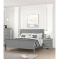 thumbnail image 6 of LiviNest Queen Size Bed Frame: Gray Solid Wood Sleigh Bed - Contemporary Transitional Style for Small Apartments & Master Bedrooms with Storage Base & Easy Assembly, 6 of 6