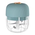 thumbnail image 1 of YOPTOP Mini Portable Veggie Chopper, Electric Garlic Chopper, Blender to Vegetable, Wireless Food Processor for Ginger, Chili, Fruit, Meat, etc Pink 350ml  Four Leaf Knife,Blue, 1 of 5