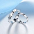 thumbnail image 4 of KAIYANG Anillos de compromiso de ECG ajustables y abiertos para parejas, 1 par (plata), 4 of 5