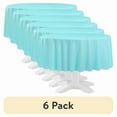 thumbnail image 2 of GRIND- Round Disposable Plastic Table Cover Waterproof Party Tableware Event Decor 6 Pc, 2 of 6