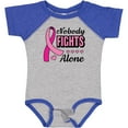thumbnail image 3 of Inktastic Breast Cancer Awareness Nobody Fights Alone Pink Ribbon Boys or Girls Baby Bodysuit, 3 of 5