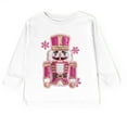 thumbnail image 3 of Pink Snowflake Nutcracker Patchwork Print - Toddler Long Sleeve Graphic Tee and Youth Long Sleeve Graphic T-Shirt, 3 of 16