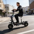 thumbnail image 5 of RoadHitter Electric Scooter Adults, 10000W Dual Motors Up to 68 MPH, 80 Miles Range 72V 5C Large Capacity Battery, 13" Off Road Fat Tires, Hydraulic Disc Oil Braking Fast E Scooter with Seat & Damper, 5 of 10