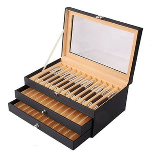 34 Slots Fountain Pen Storage Case Drawer Cabinet Rosewood Show Box Student  Stationery Organizer Case for Gift - AliExpress