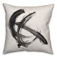 thumbnail image 2 of Creative Products Black Brush Strokes 18x18 Spun Poly Pillow, 2 of 3