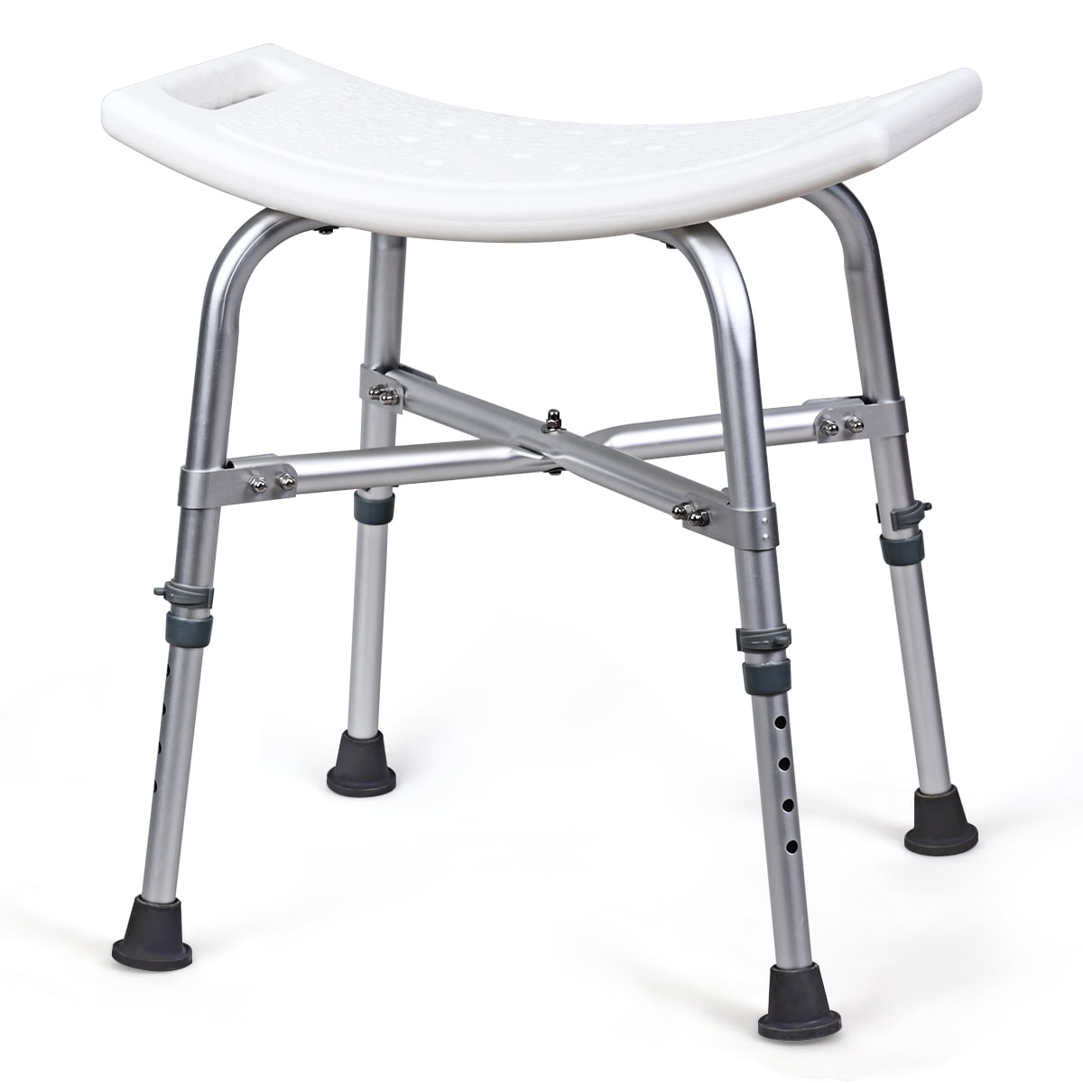 Costway Shower Chair Bath Stool 6 Adjustable Height Bathtub Seat