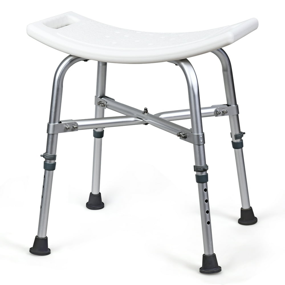 Costway Shower Chair Bath Stool 6 Adjustable Height Bathtub Seat