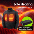 thumbnail image 4 of GVDV Heated Hunting Jacket Kit, Black,Male L,with 7.4V/16,000mAh Battery Pack, 4 of 12