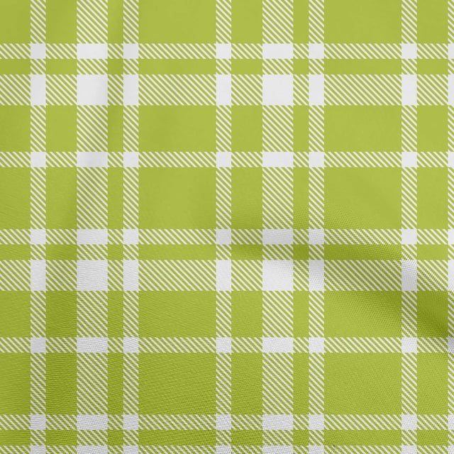 oneOone Rayon Light Green Fabric Tartan Craft Projects Decor Fabric Printed By The Yard 56 Inch Wide-7166