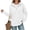 White, variant on Jackets for Women Collared Long Sleeve Half Zip Loose Fit Casual Pullover Jacket With Kangaroo Pocket