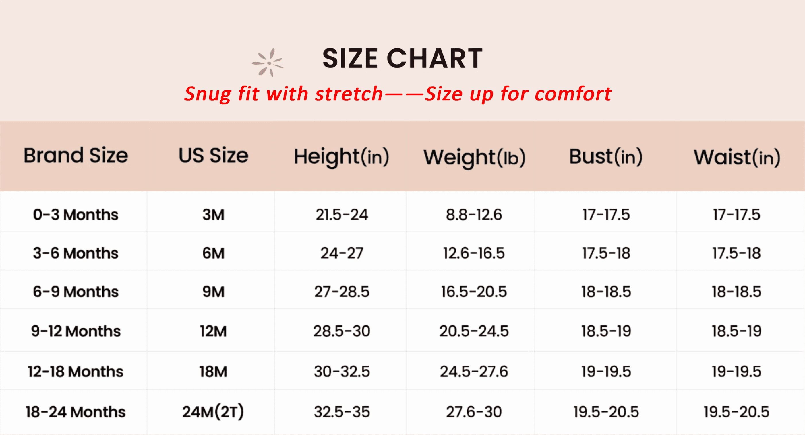 PatPat Baby Clothes Viscose from Bamboo Snug Fit Footless Zip Baby Pajamas Bodysuits Baby Girl Gifts for Baby Shower & Photos 2Pack,18-24 Months
