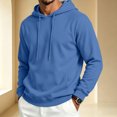 thumbnail image 3 of Dwellite Hoodies for Men Hooded Sweatshirt Casual Long Sleeve Hoodie Pullover Fashion Hoodies with Pocket Blue XL, 3 of 6