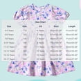 thumbnail image 3 of ITSAME Floral Dress for Girls Cotton Puff Short Sleeve Crewneck Summer Loose Casual A-Line Dress Purple Size 13-14, 3 of 9