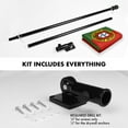 thumbnail image 2 of G128 Combo Pack: 6 Feet Tangle Free Spinning Flagpole (Black) Portugal Portuguese Flag 3x5 ft Printed 150D Brass Grommets (Flag Included) Aluminum Flag Pole, 2 of 9