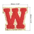 thumbnail image 2 of Uxcell Chenille Letter x Patches Large Size 3.15"x3.35" 3PCS(Red) Shape W, 2 of 6