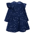 thumbnail image 2 of IDOPIP Toddler Baby Girls Sequin Velvet Tutu Dress Long Sleeve Princess Christmas Birthday Party Dresses, 2 of 5
