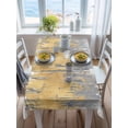 thumbnail image 3 of Yellow Grey Abstract Rectangle Tablecloth, Gradient Geometric Graffiti Modern Art Waterproof & StainResistant Tablecloth, Washable Oil-proof Table Cover for Dining/Party/Wedding/Buffet 52x70 In, 3 of 9