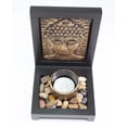 thumbnail image 2 of Tabletop Bronze Buddha Face Zen Garden Rock Candle Holder Gift & Home Decor G16276, 2 of 2