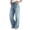 Light Blue, variant on Zivyakyron Full Length Womens Wide Leg Jeans Denim Casual Baggy Summer Women's Jeans Asymmetrical Plain Vintage Culottes Pants
