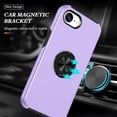 thumbnail image 6 of ELEHOLD Rugged Case For iPhone 16e / SE4 2025 Magnetic Shockproof Cover, 360° Rotable Ring Kickstand, Enhanced Camera Protection, Purple, 6 of 7